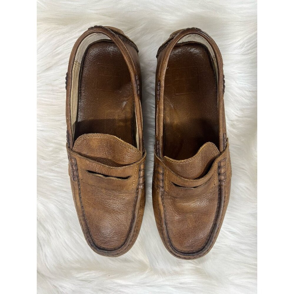 FRYE West Penny Loafer Men's 8.5 Brown Leather Lined Moccasin Driver - Picture 6 of 6